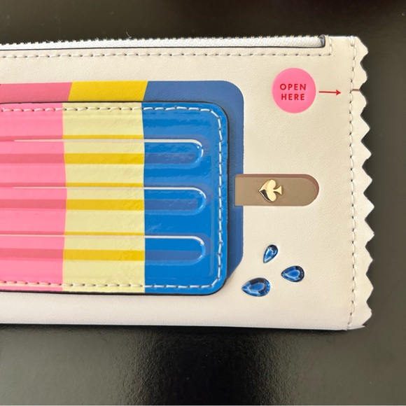 Kate Spade Snack Bar Popsicle Small Slim Bifold Wallet Style KK990 - Picture 3 of 17